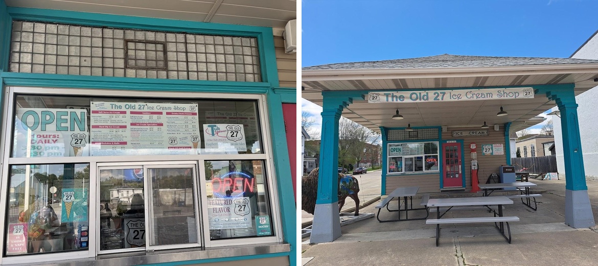 The Old 27 Ice Cream Shop Menu