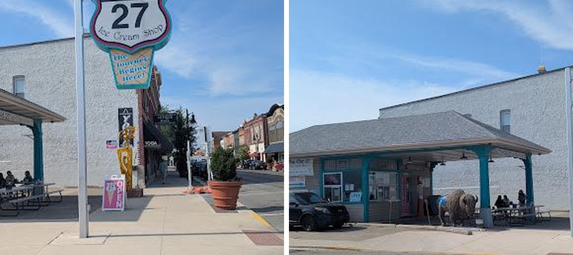 The Old 27 Ice Cream Shop Menu